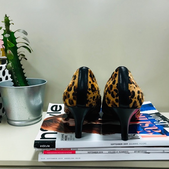 Naturalizer leather leopard print heels - Picture 4 of 8